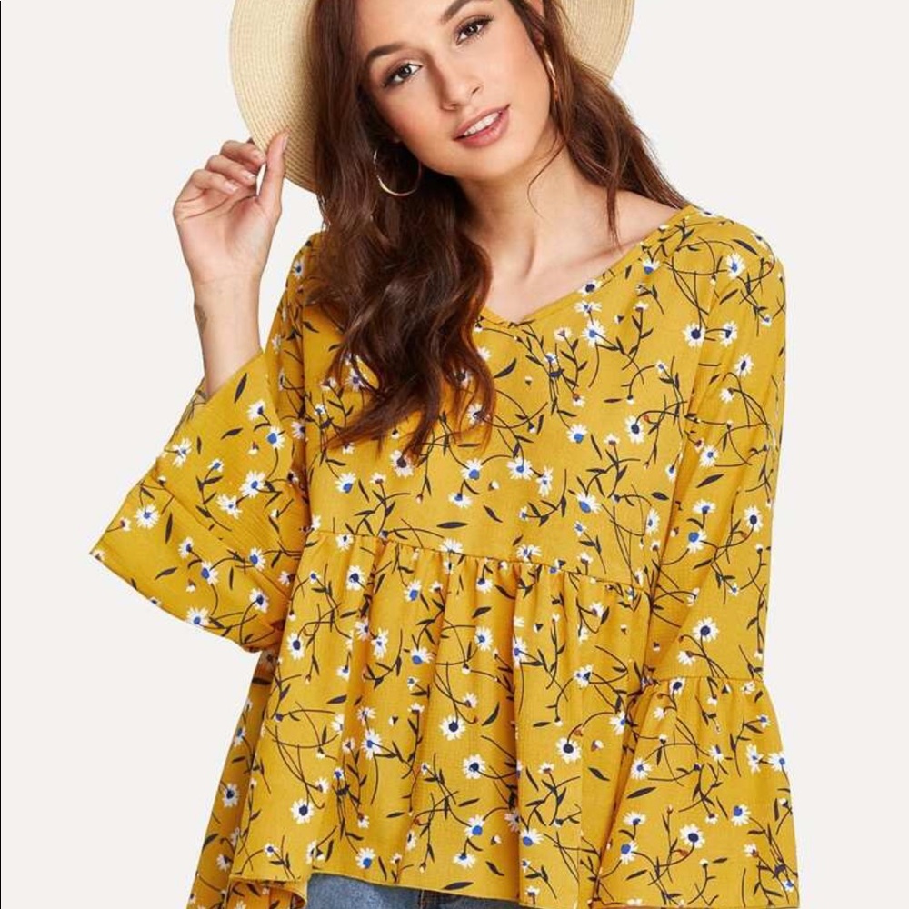 Floral High-Low Top
